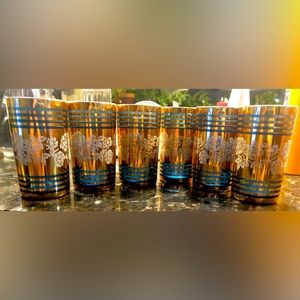 MCM Cobalt Blue & Gold Barware